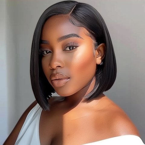 Eliza Bob 4x4 glueless straight wig