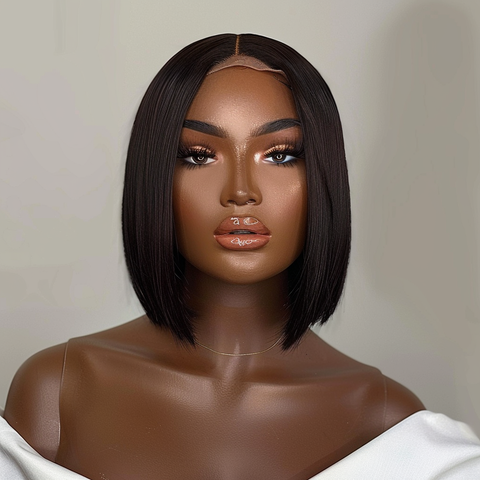 Eliza Bob 4x4 glueless straight wig