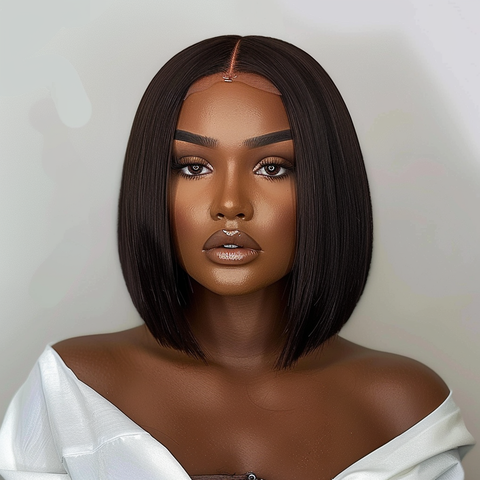 Eliza Bob 4x4 glueless straight wig