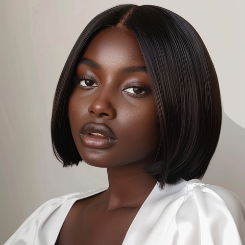 Eliza Bob 4x4 glueless straight wig